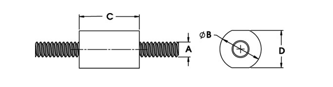 Haydon Kerk BFWB Lead Screw Nut Drawing