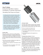 Finding the Right Motor Gearbox Combination to Optimize Performance
