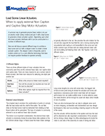 Lead Screw Linear Actuators When to Apply