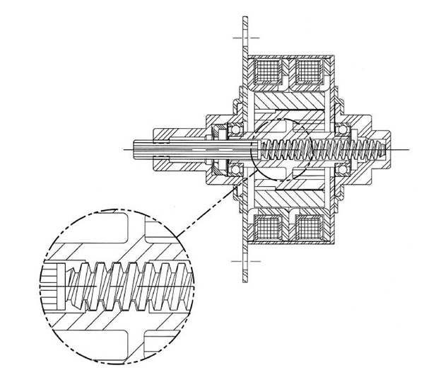 Stepper Motor Linear Actuator - Cut Away